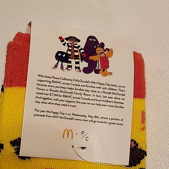 McDonald's Socks BIRDIE Peace Collective McHappy Day Brand New - Picture 2 of 4